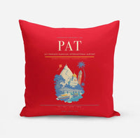 Thumbnail for Jay Prakash Narayan International Airport (PAT) design on red pillow