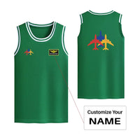Thumbnail for Customisable Colourful 3 Airplanes Basketball Print - view 7