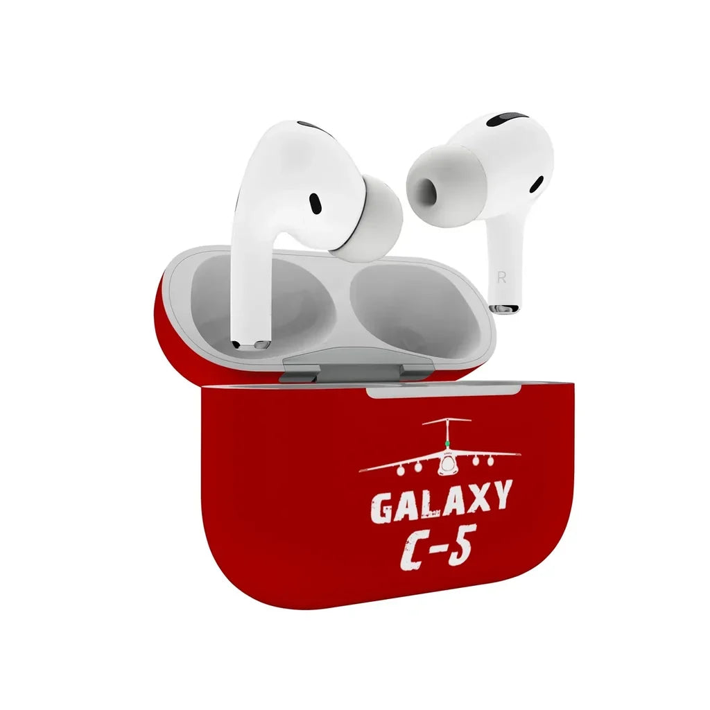 Military Transport Airplane C 5 AirPods Pro plastic case - Red
