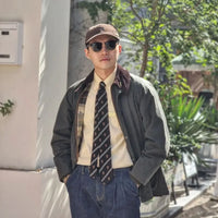 Thumbnail for Spring And Autumn Vintage Corduroy Checkered Workwear Hunting Suit Pilot Jacket - view 11