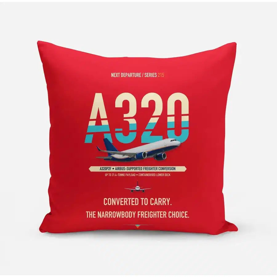Airbus A320P2F design on red pillow