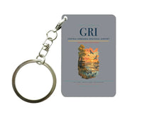 Thumbnail for Central Nebraska Regional Airport (GRI) design on gray key chain