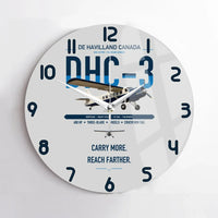 Thumbnail for DHC-3 Otter design on light gray no frame wall clock