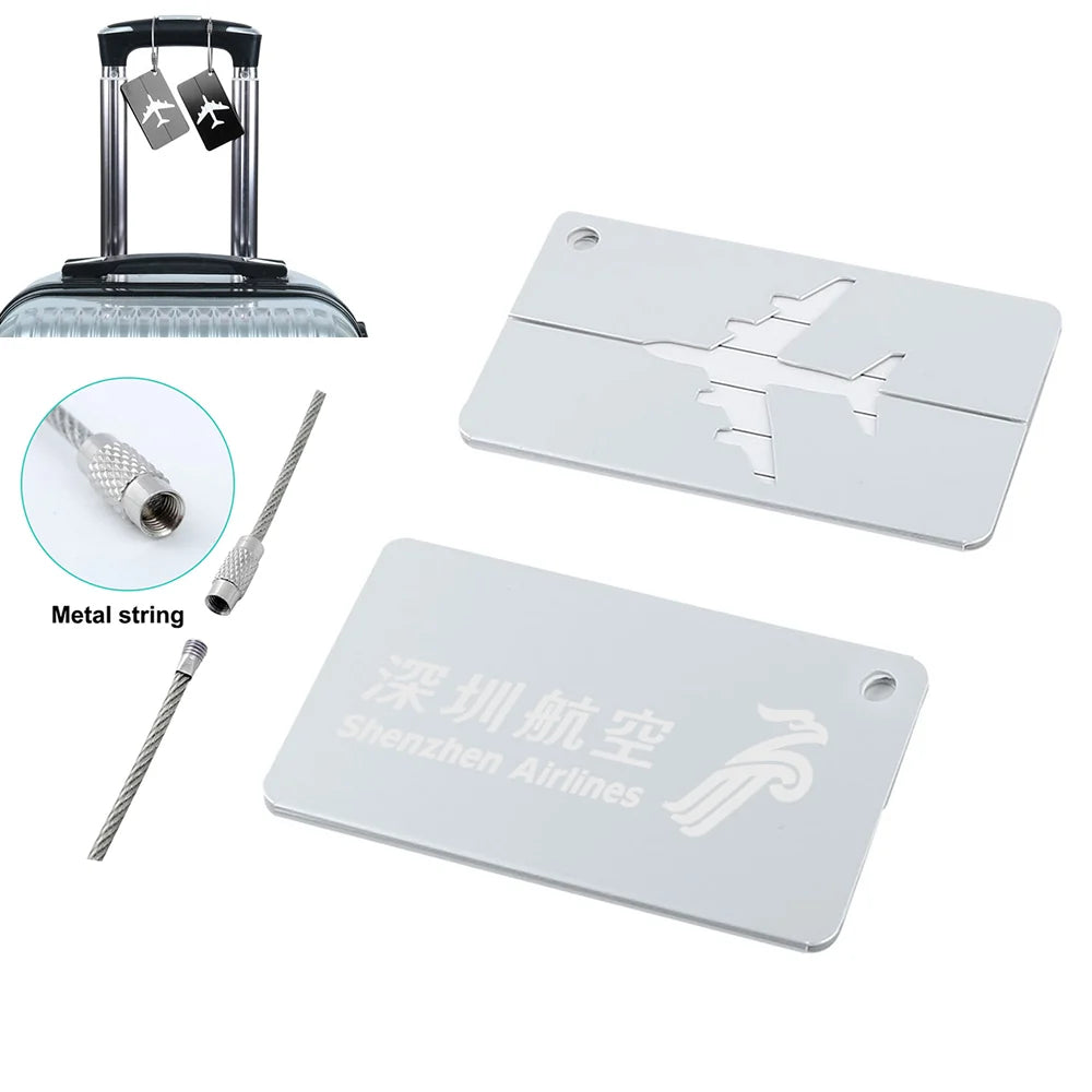 Shenzhen Airlines Aluminum Luggage tag in silver