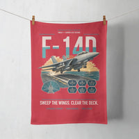Thumbnail for F-14D Tomcat design on red towel