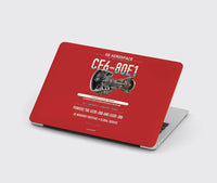 Thumbnail for CF6-80E1 design on red MacBook case
