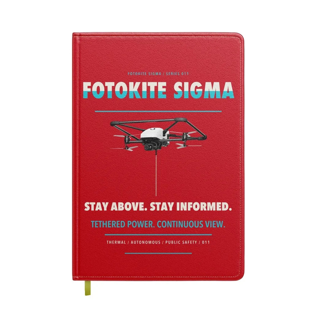 Fotokite Sigma design on red notebook