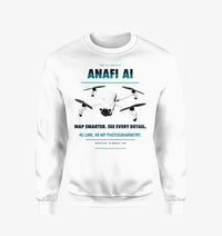 Thumbnail for Parrot ANAFI Ai design on white sweatshirt