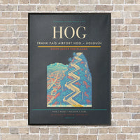 Thumbnail for Frank País Airport HOG — Holguín vertical canvas print - framed - gray background