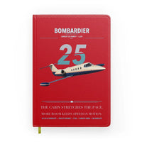 Thumbnail for Bombardier Learjet 25 design on red notebook