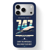 Thumbnail for Boeing 747-400 Dreamlifter design on navy blue magsafe iphone case