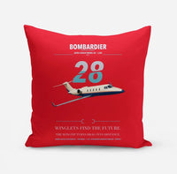 Thumbnail for Bombardier Learjet 28 design on red pillow