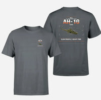 Thumbnail for Bell AH-1G Cobra design on gray t-shirt, double-side print