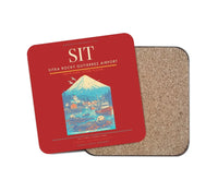 Thumbnail for Sitka Rocky Gutierrez Airport (SIT) design on red 1 piece coaster