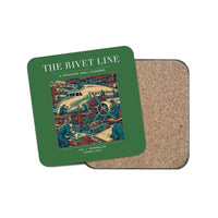 Thumbnail for The Rivet Line - Designed Coasters design on green 1-piece