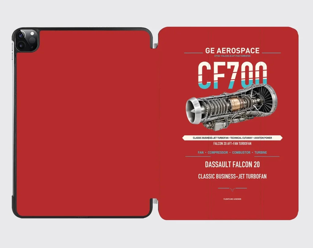 CF700 design on red ipad tablet case