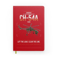 Thumbnail for Sikorsky CH-54A Tarhe design on red notebook