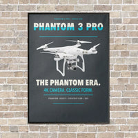 Thumbnail for DJI Phantom 3 Professional vertical canvas print - framed - gray background
