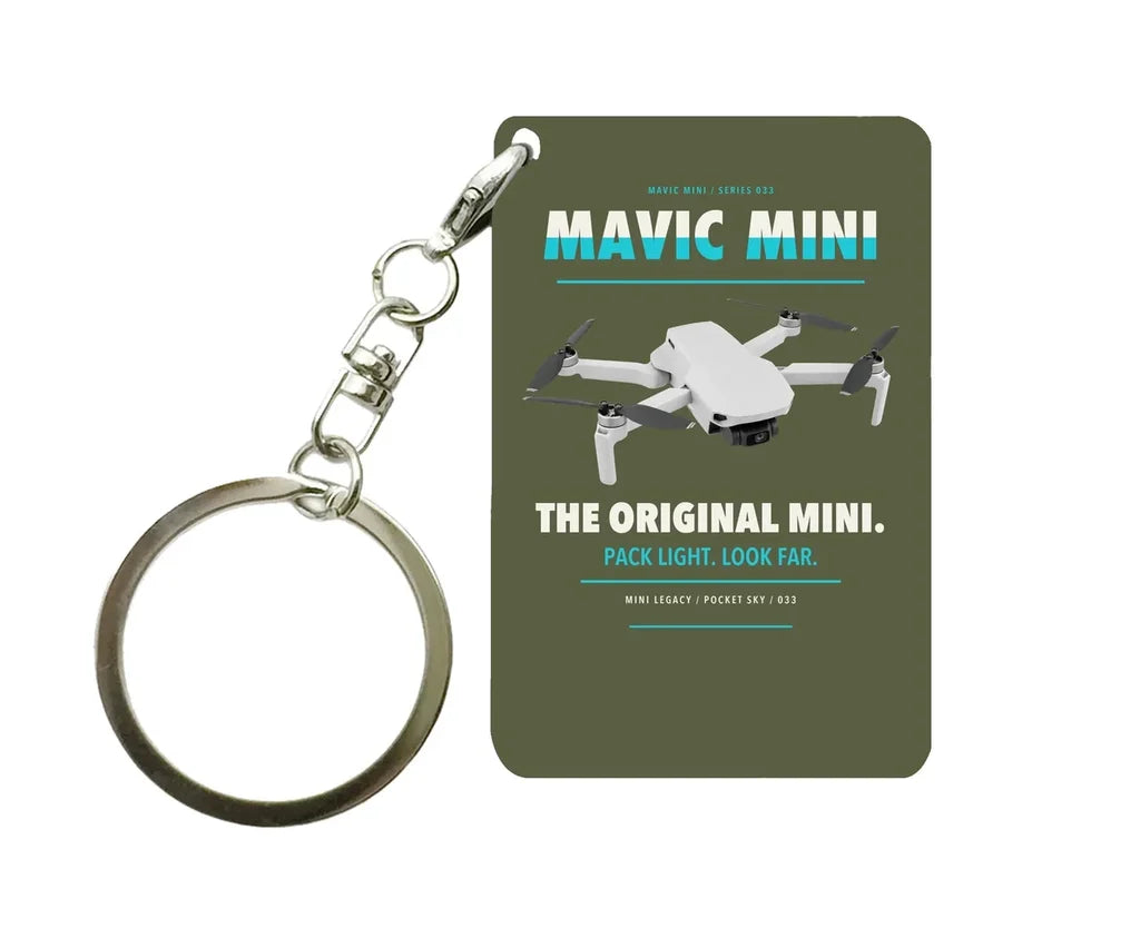 DJI Mavic Mini Key Chain design on green army key chain