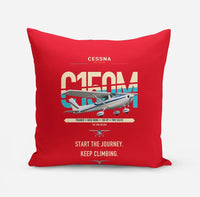 Thumbnail for Cessna 150M design on red pillow