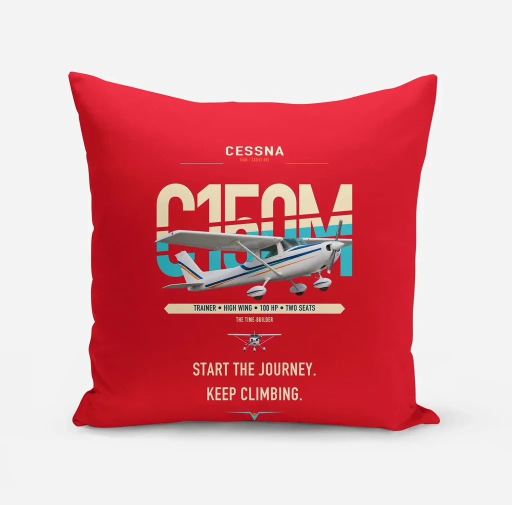 Cessna 150M design on red pillow