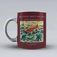 Thumbnail for VINTAGE G4355 - The Snow Drift Dig-Out - Ceramic Mug design on darkred