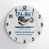 Thumbnail for CF6-80E1 design on light gray no frame wall clock
