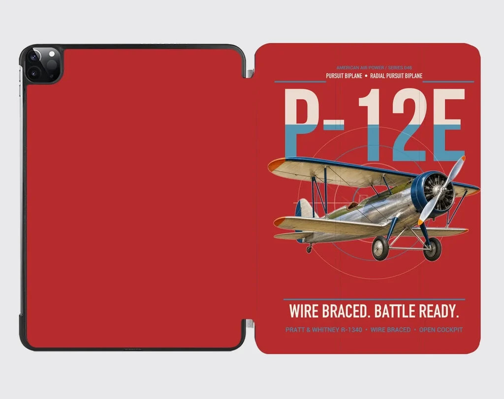 Boeing P-12E design on red ipad tablet case