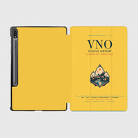Thumbnail for Vilnius Airport (VNO) design on yellow samsung tablet tablet case