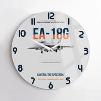 Thumbnail for EA-18G Growler Control The Spectrum design on light gray no frame wall clock