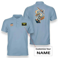 Thumbnail for SIGNAL 669 - The Lens Waits For The Perfect Bank - Double-Side Polo design on light blue double side polo with custom name badge