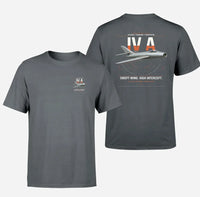 Thumbnail for Dassault Mystère IV A design on gray t-shirt, double-side print