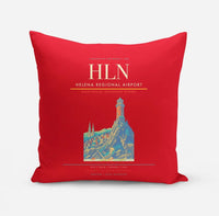 Thumbnail for Helena Regional Airport (HLN) design on red pillow
