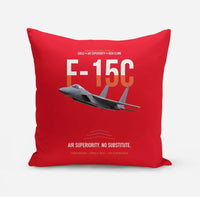 Thumbnail for F-15C Eagle Air Superiority No Substitute design on red pillow