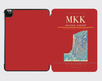 Thumbnail for Molokai Airport (MKK) design on red ipad tablet case