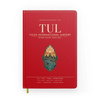 Thumbnail for Tulsa International Airport (TUL) design on red notebook