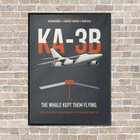 Thumbnail for KA-3B Skywarrior vertical canvas print - framed - gray background