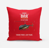 Thumbnail for Robinson R66 design on red pillow