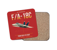 Thumbnail for F-A-18C Hornet design on red 1 piece coaster