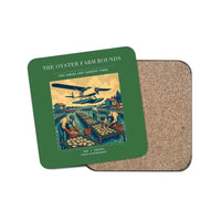 Thumbnail for The Oyster Farm Rounds - Designed Coasters design on green 1-piece