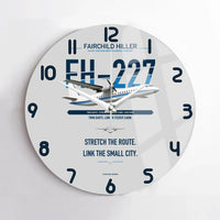 Thumbnail for Fairchild Hiller FH-227B design on light gray no frame wall clock