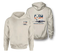 Thumbnail for C-5M Super Galaxy design on khaki double-side hoodie, double-side print