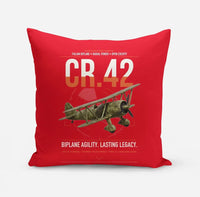 Thumbnail for Fiat CR.42 Falco design on red pillow