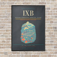 Thumbnail for Bagdogra International Airport IXB — Siliguri vertical canvas print - framed - gray background