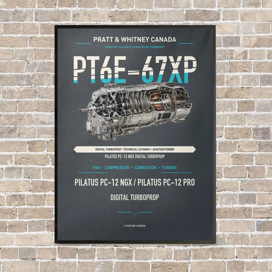 PT6E-67XP vertical canvas print - framed - gray background