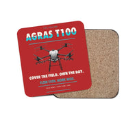Thumbnail for DJI Agras T100 design on red 1 piece coaster