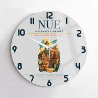 Thumbnail for Nuremberg Airport (NUE) design on light gray no frame wall clock