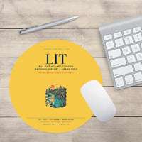 Thumbnail for Bill and Hillary Clinton National Airport (LIT) design on yellow round mouse pad