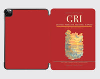 Thumbnail for Central Nebraska Regional Airport (GRI) design on red ipad tablet case