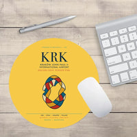 Thumbnail for Kraków John Paul II International Airport (KRK) design on yellow round mouse pad